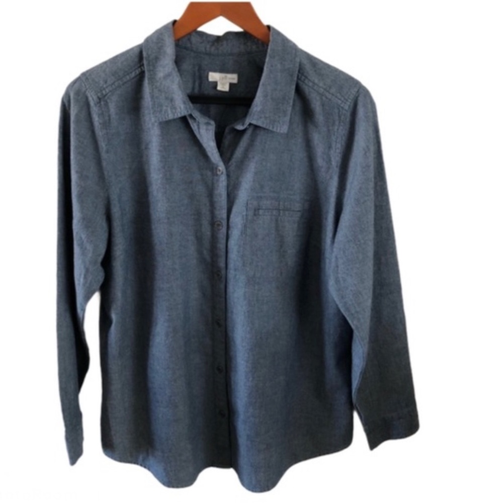 J. JILL Denim Button Down Shirt